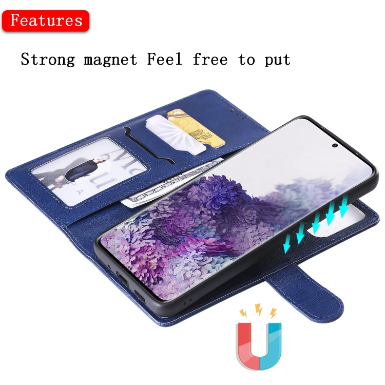For Galaxy S20 Plus 2 in 1 Solid Color Detachable PU Leather Case with Card Slots & Magnetic Holder & Photo Frame & Wallet & Strap