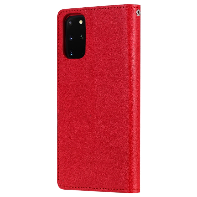 For Galaxy S20 Plus 2 in 1 Solid Color Detachable PU Leather Case with Card Slots & Magnetic Holder & Photo Frame & Wallet & Strap