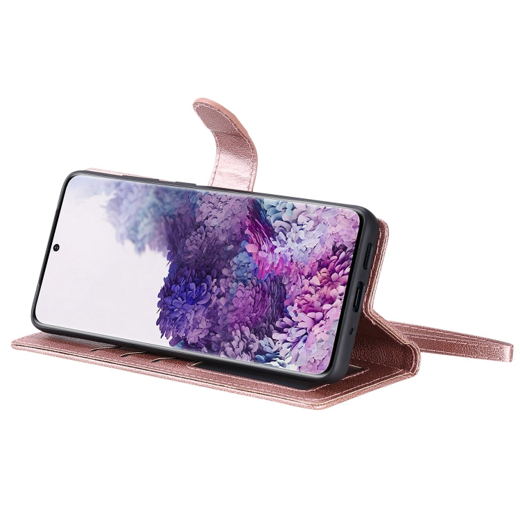 For Galaxy S20 Plus 2 in 1 Solid Color Detachable PU Leather Case with Card Slots & Magnetic Holder & Photo Frame & Wallet & Strap