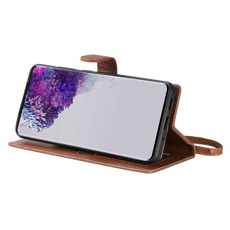 For Galaxy S20 Ultra 2 in 1 Solid Color Detachable PU Leather Case with Card Slots & Magnetic Holder & Photo Frame & Wallet & Strap
