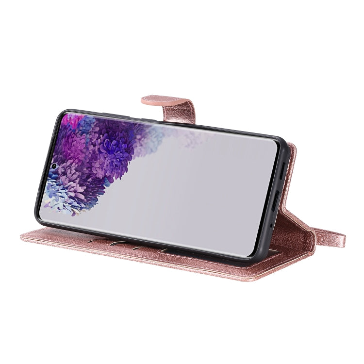 For Galaxy S20 Ultra 2 in 1 Solid Color Detachable PU Leather Case with Card Slots & Magnetic Holder & Photo Frame & Wallet & Strap