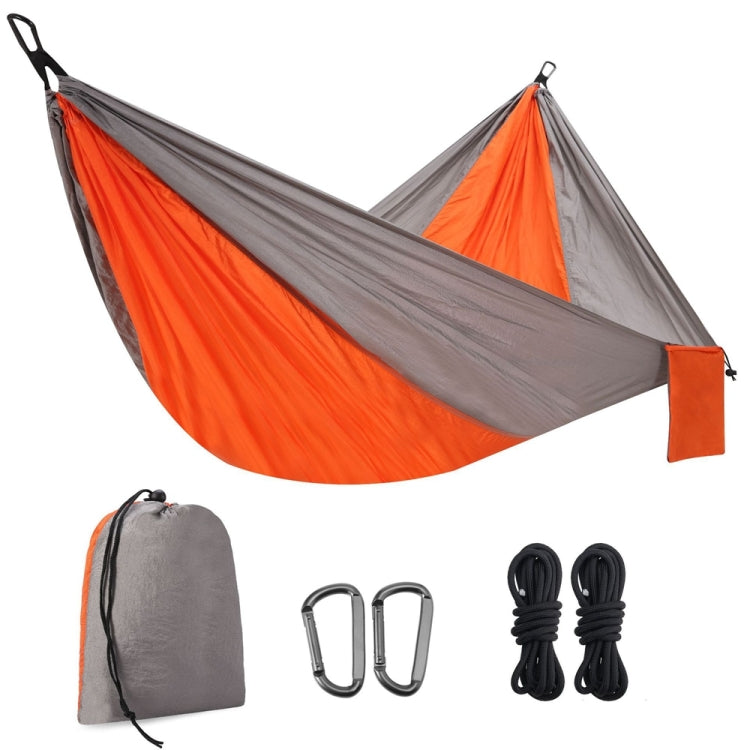 210T Nylon Colorblock Camping Hammock, Size:275x140cm with 2m Tie Rope