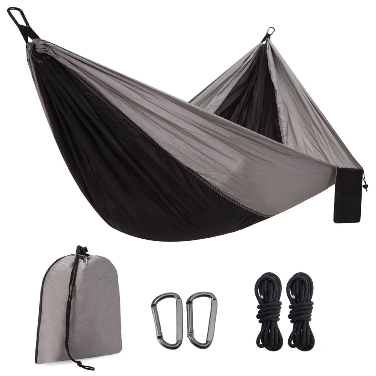 210T Nylon Colorblock Camping Hammock, Size:275x140cm with 2m Tie Rope