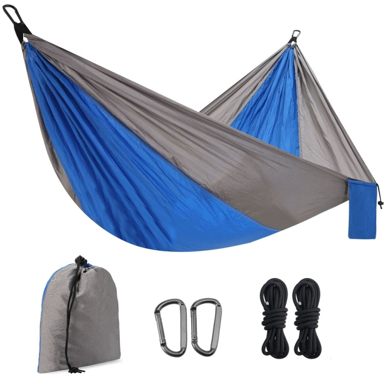 210T Nylon Colorblock Camping Hammock, Size:275x140cm with 2m Tie Rope