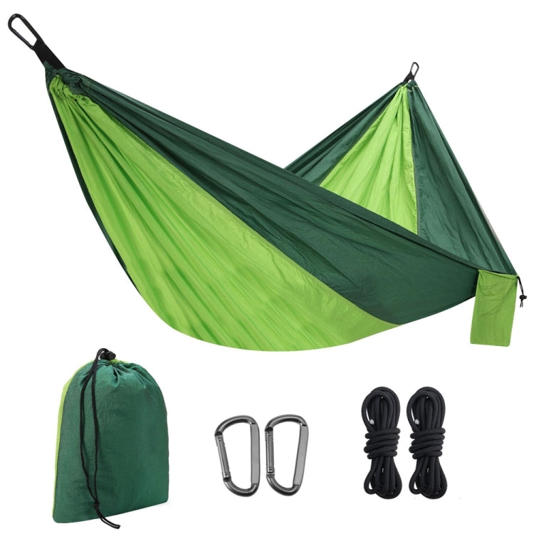 210T Nylon Colorblock Camping Hammock, Size:275x140cm with 2m Tie Rope