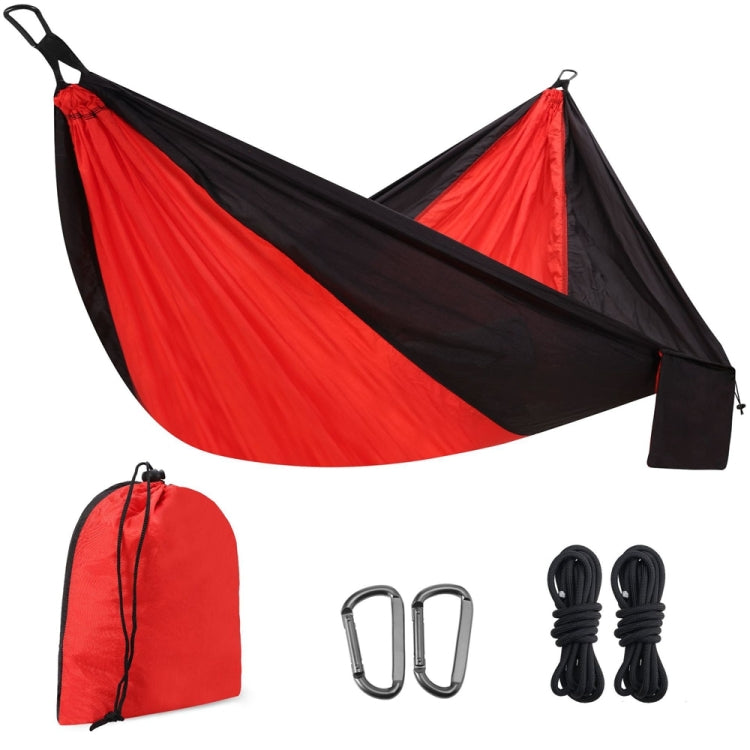 210T Nylon Colorblock Camping Hammock, Size:275x140cm with 2m Tie Rope