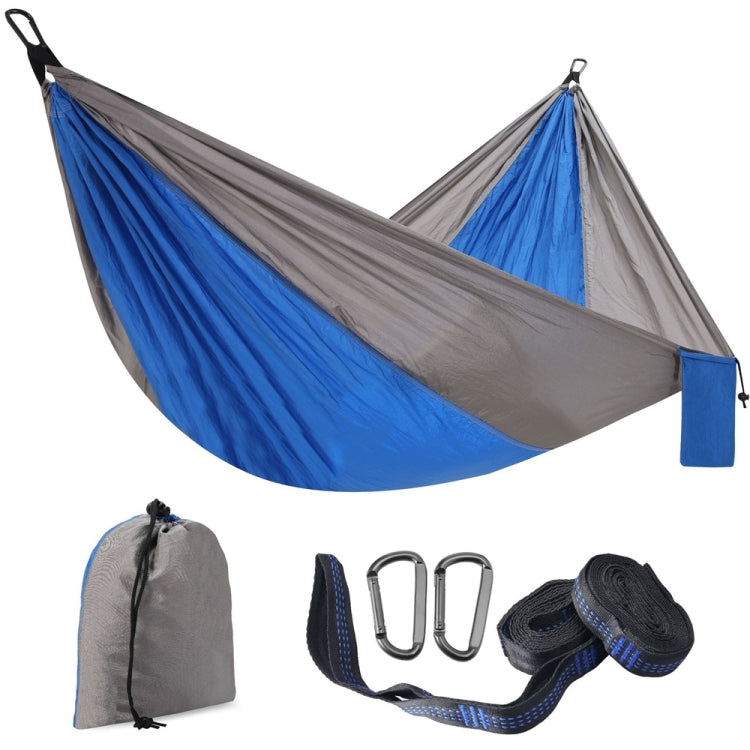 210T Nylon Colorblock Camping Hammock, Size:275x140cm with 2.5m Strap