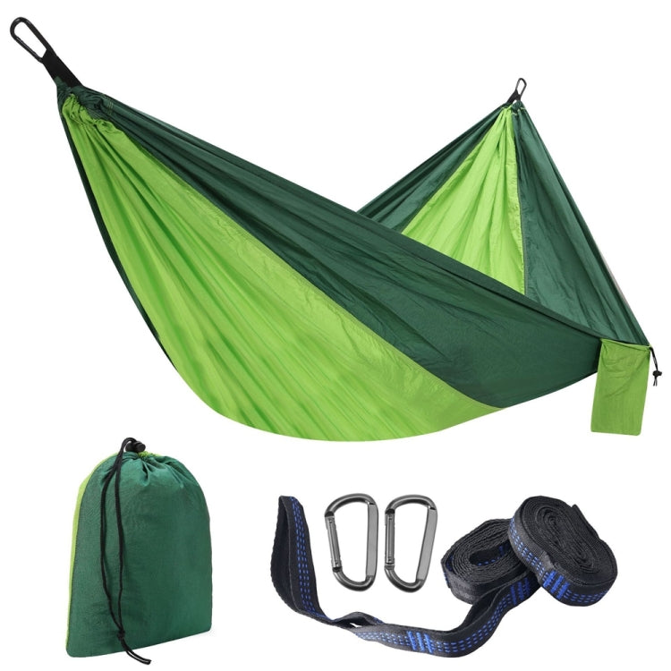 210T Nylon Colorblock Camping Hammock, Size:275x140cm with 2.5m Strap