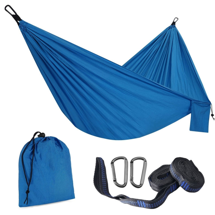 210T Nylon Colorblock Camping Hammock, Size:275x140cm with 2.5m Strap