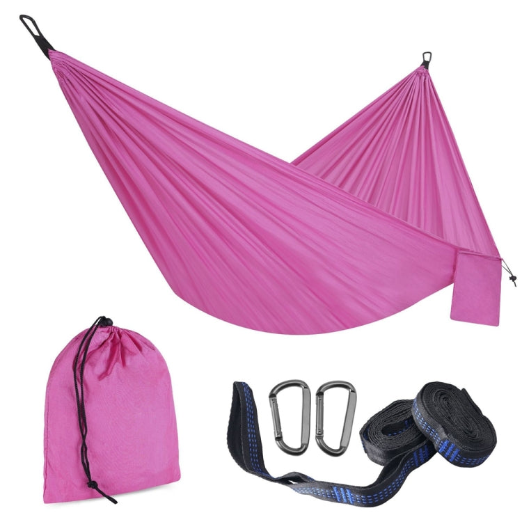 210T Nylon Colorblock Camping Hammock, Size:275x140cm with 2.5m Strap