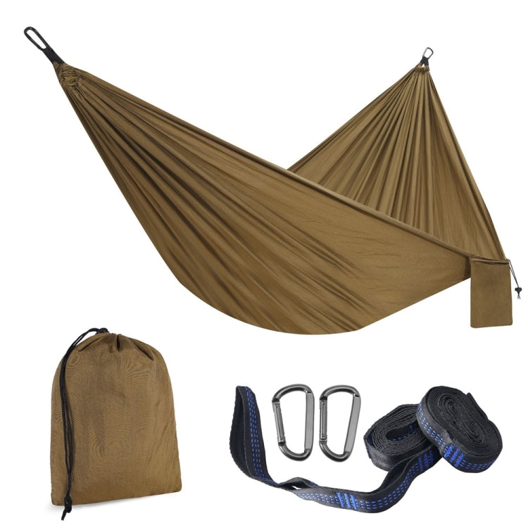210T Nylon Colorblock Camping Hammock, Size:275x140cm with 2.5m Strap