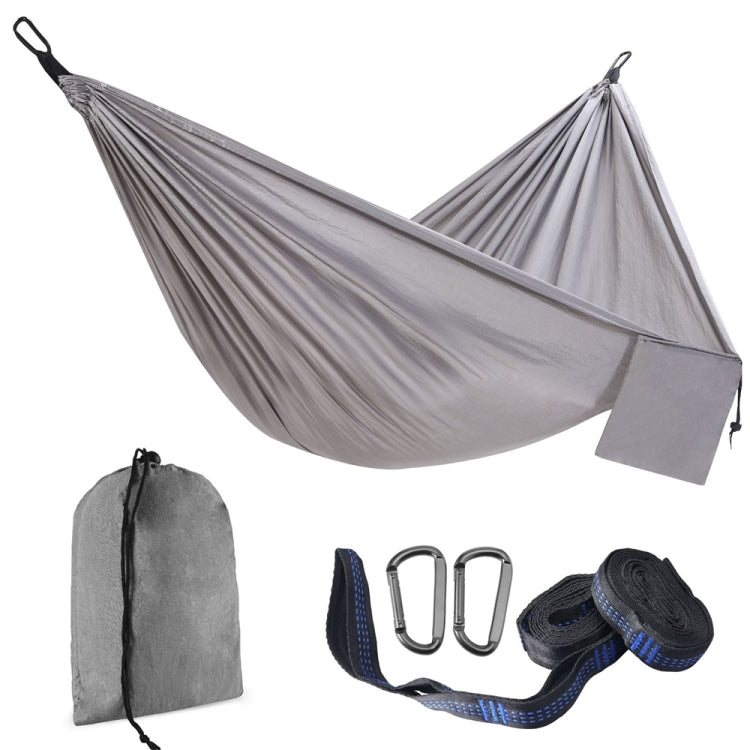 210T Nylon Colorblock Camping Hammock, Size:275x140cm with 2.5m Strap