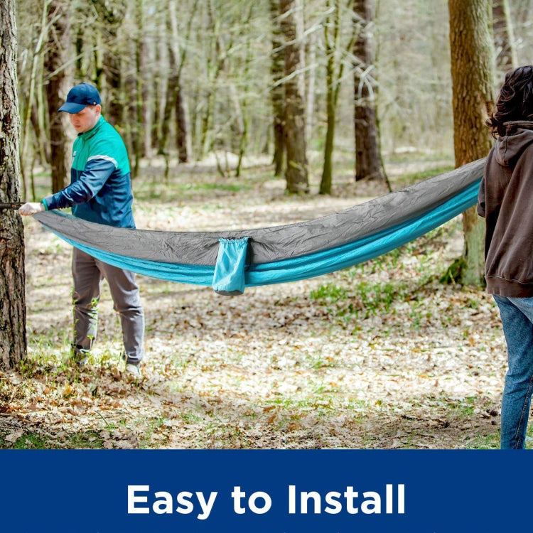 210T Nylon Colorblock Camping Hammock, Size:275x140cm with 2.5m Strap