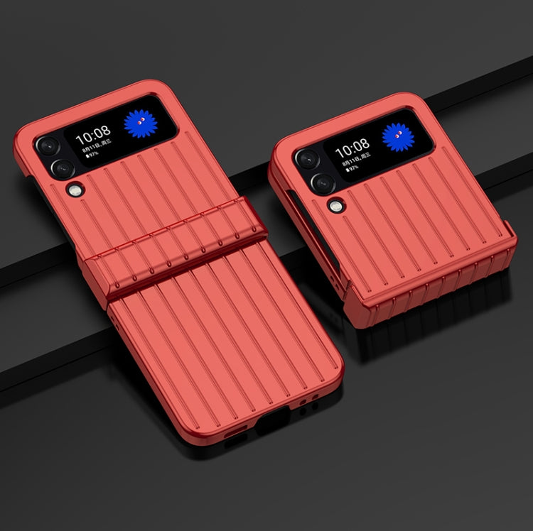 For Samsung Galaxy Z Flip4 5G Ultra-thin Striped PC Phone Case