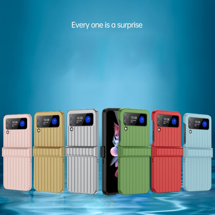 For Samsung Galaxy Z Flip4 5G Ultra-thin Striped PC Phone Case