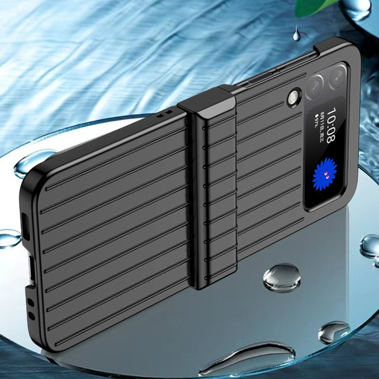For Samsung Galaxy Z Flip4 5G Ultra-thin Striped PC Phone Case