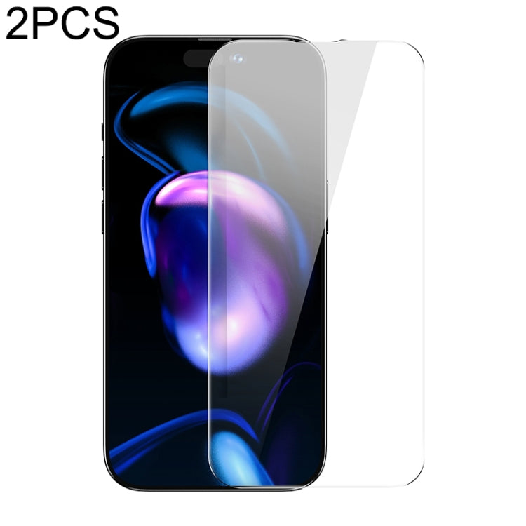 For iPhone 14 Pro Max 2pcs Baseus 0.3mm Super Porcelain Crystal Tempered Glass Film