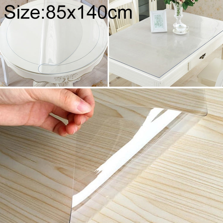 Transparent Soft Glass Tablecloth Household Waterproof Tablecloth PVC Table Mat, Thickness: 1mm, Size:85x140cm