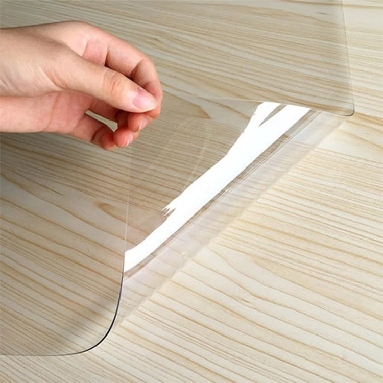 Transparent Soft Glass Tablecloth Household Waterproof Tablecloth PVC Table Mat, Thickness: 1mm, Size:85x140cm