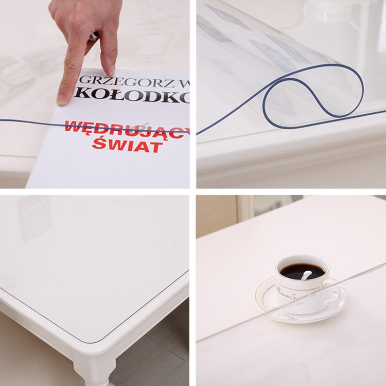 Transparent Soft Glass Tablecloth Household Waterproof Tablecloth PVC Table Mat, Thickness: 1mm, Size:85x140cm