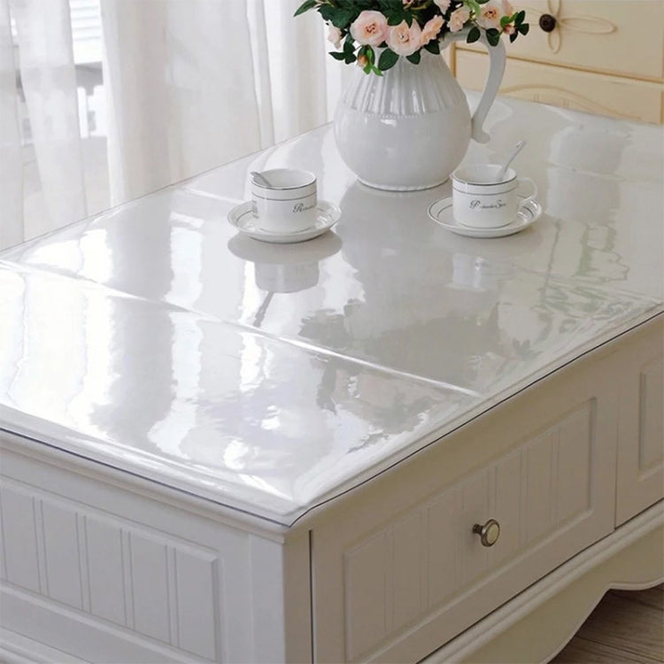 Transparent Soft Glass Tablecloth Household Waterproof Tablecloth PVC Table Mat, Thickness: 1mm, Size:85x140cm
