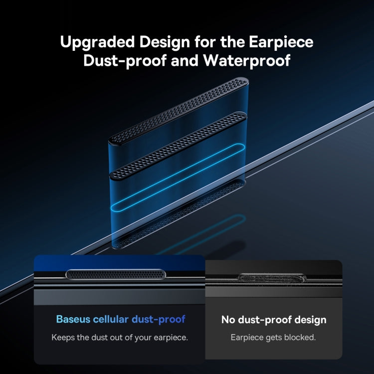 For iPhone 14 Pro Baseus 2PCS 0.3mm SuperCeramic Peep-proof Tempered Glass Film