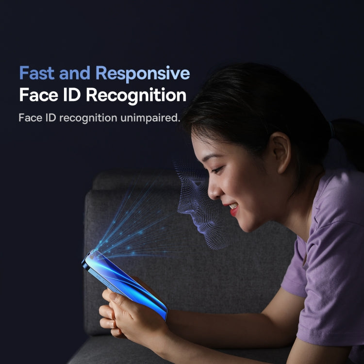 For iPhone 14 / 13 / 13 Pro 2pcs Baseus 0.3mm Full-glass Anti-peeping Tempered Glass Film