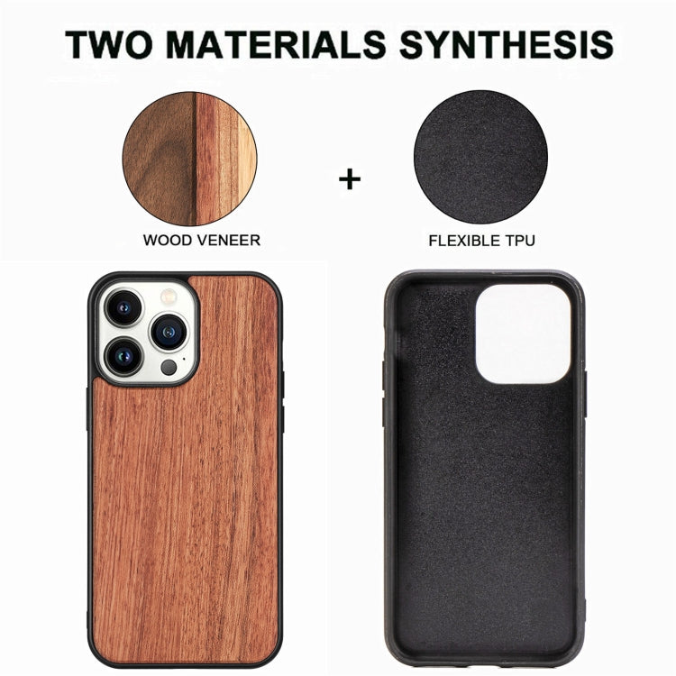 For iPhone 14 Pro Max TPU + Solid Wood Phone Case