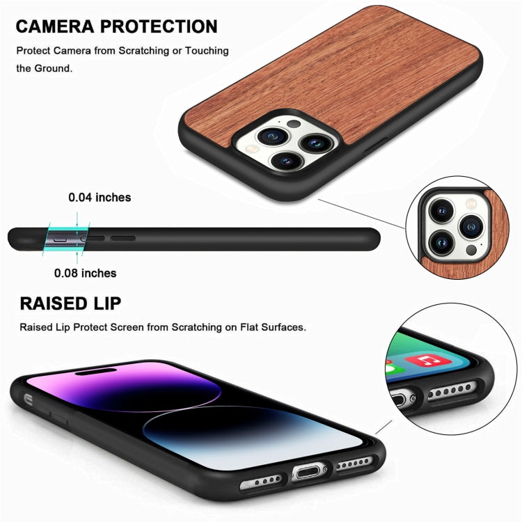 For iPhone 14 Pro Max TPU + Solid Wood Phone Case