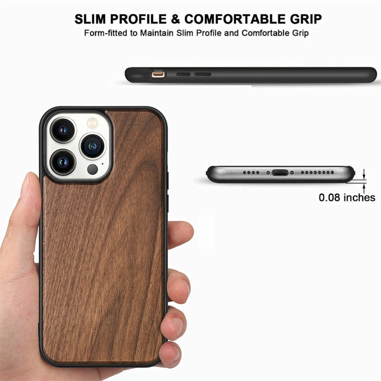 For iPhone 14 Pro Max TPU + Solid Wood Phone Case
