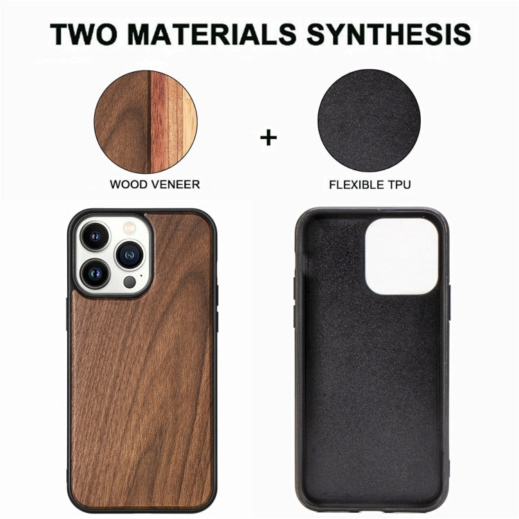 For iPhone 14 Pro Max TPU + Solid Wood Phone Case