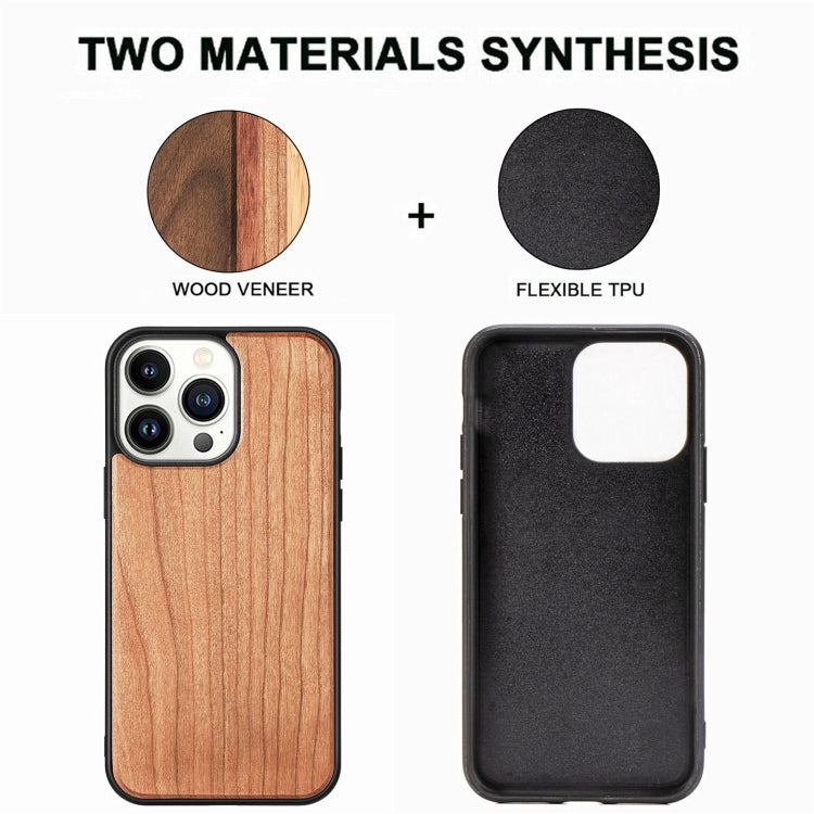 For iPhone 14 Pro TPU + Solid Wood Phone Case