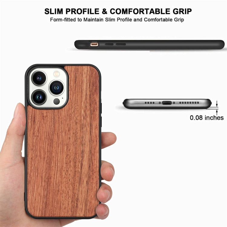 For iPhone 14 Pro TPU + Solid Wood Phone Case