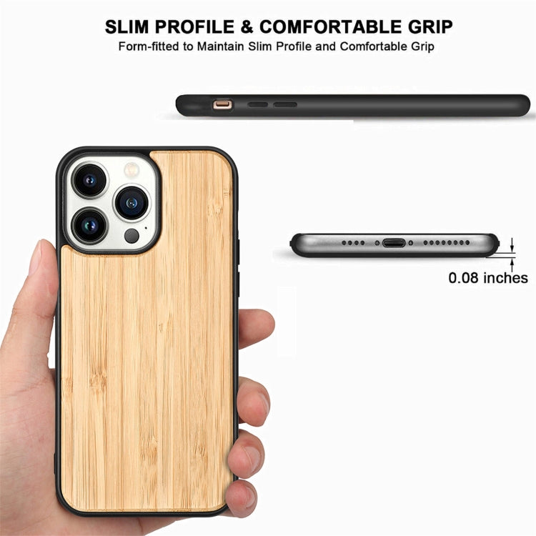 For iPhone 14 Pro TPU + Solid Wood Phone Case