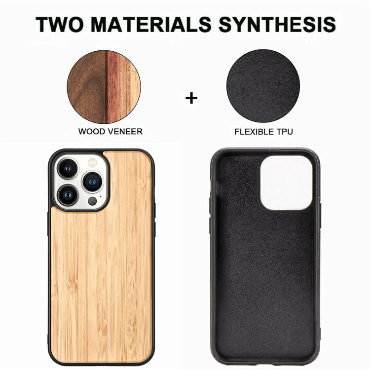 For iPhone 14 Pro TPU + Solid Wood Phone Case