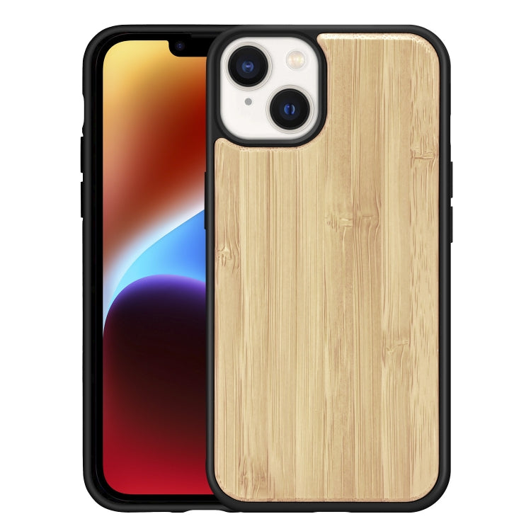 For iPhone 14 TPU + Solid Wood Phone Case