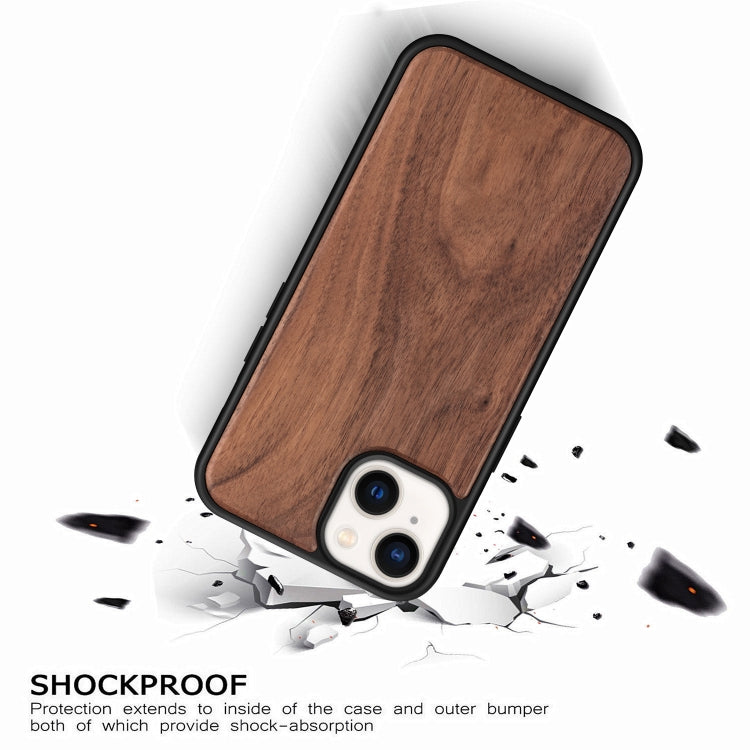 For iPhone 14 TPU + Solid Wood Phone Case