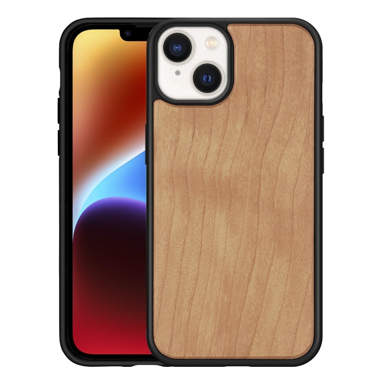For iPhone 14 Plus TPU + Solid Wood Phone Case