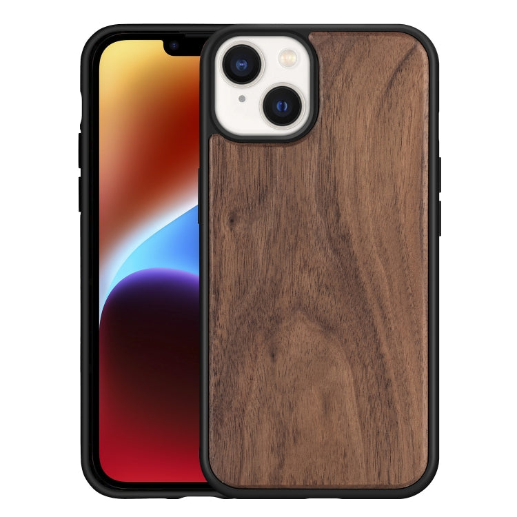 For iPhone 14 Plus TPU + Solid Wood Phone Case