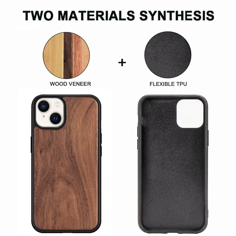 For iPhone 14 Plus TPU + Solid Wood Phone Case