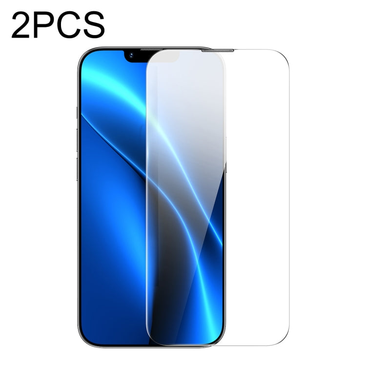 For iPhone 14 / 13 / 13 Pro 2pcs Baseus 0.3mm Crystal Explosion-proof Tempered Glass Film
