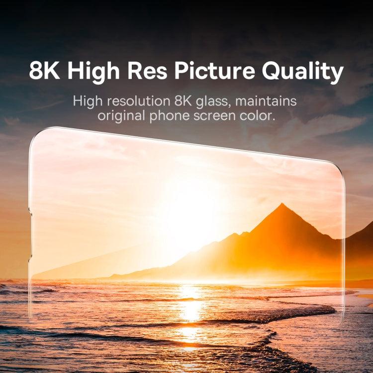 For iPhone 14 Pro 2pcs Baseus 0.3mm Full Glass Tempered Film