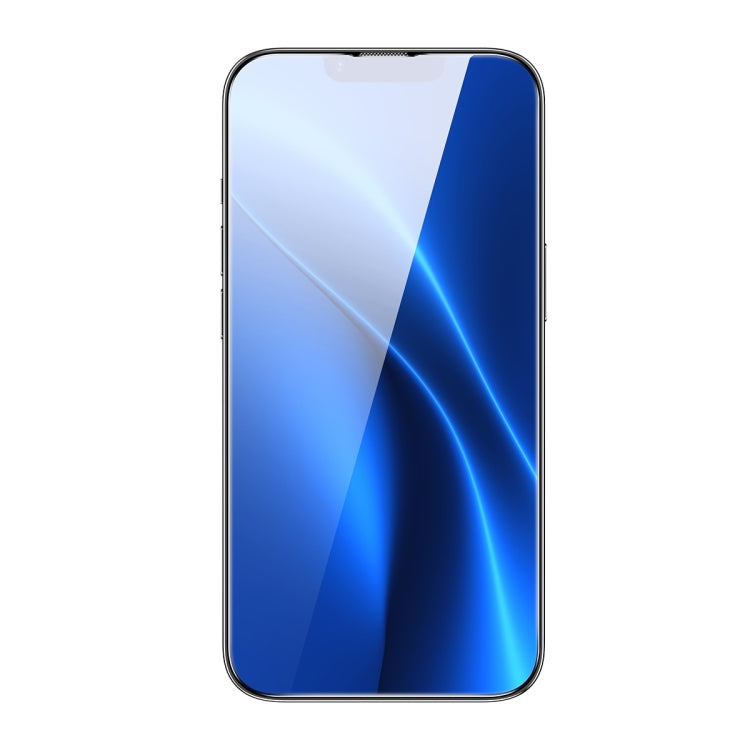 For iPhone 14 Plus / 13 Pro Max Baseus 2pcs 0.3mm Full-glass Anti-blue Light Tempered Film