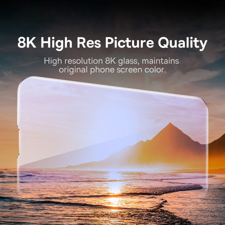 For iPhone 14 Plus / 13 Pro Max Baseus 2pcs 0.3mm Full-glass Anti-blue Light Tempered Film