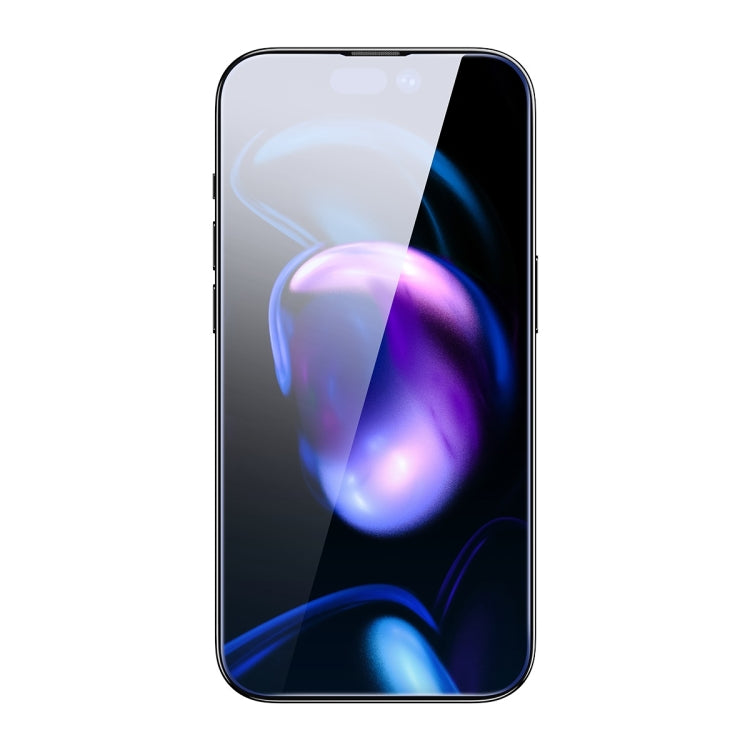 For iPhone 14 Pro Max 2pcs Baseus 0.3mm Full-glass Anti-blue Light Tempered Film