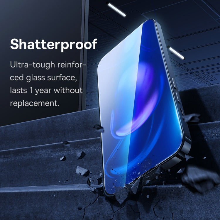 For iPhone 14 Pro Max 2pcs Baseus 0.3mm Full-glass Anti-blue Light Tempered Film