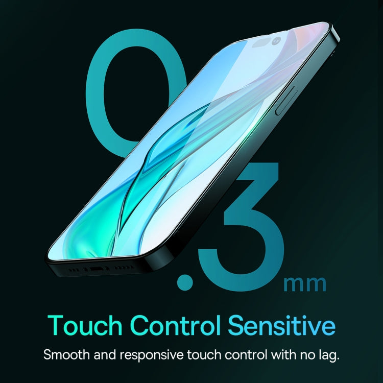 For iPhone 14 Pro 2pcs Baseus 0.3mm Full-glass Crystal Explosion-proof Tempered Glass Film
