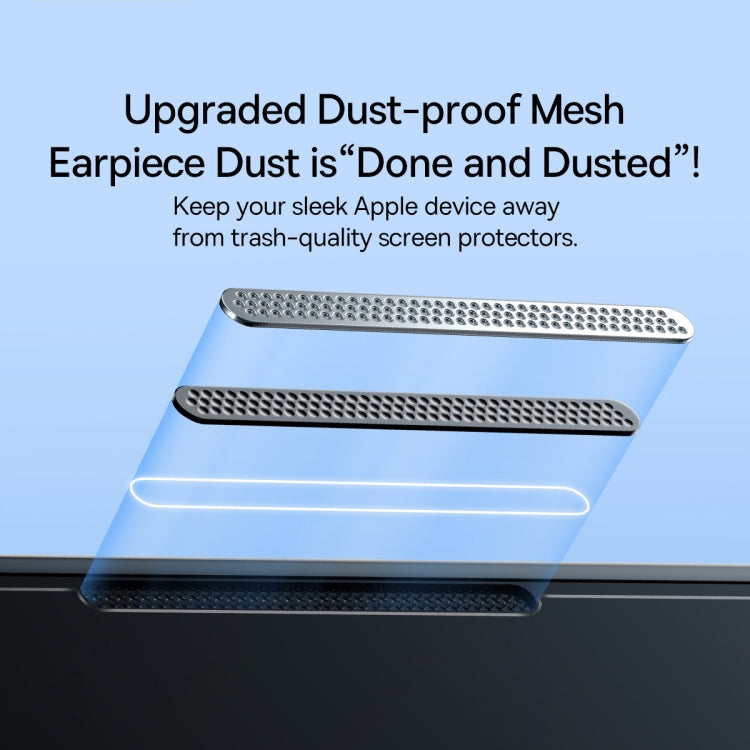For iPhone 14 Pro Max Baseus 0.3mm Crystal Peep-proof Tempered Glass Film