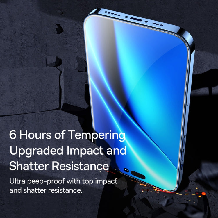 For iPhone 14 / 13 / 13 Pro 2pcs Baseus 0.3mm Anti-peeping Tempered Glass Film