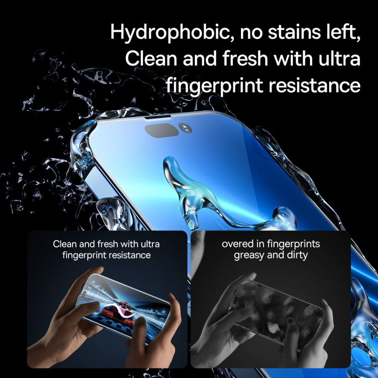 For iPhone 14 Pro 2pcs Baseus 0.3mm Anti-peeping Tempered Glass Film